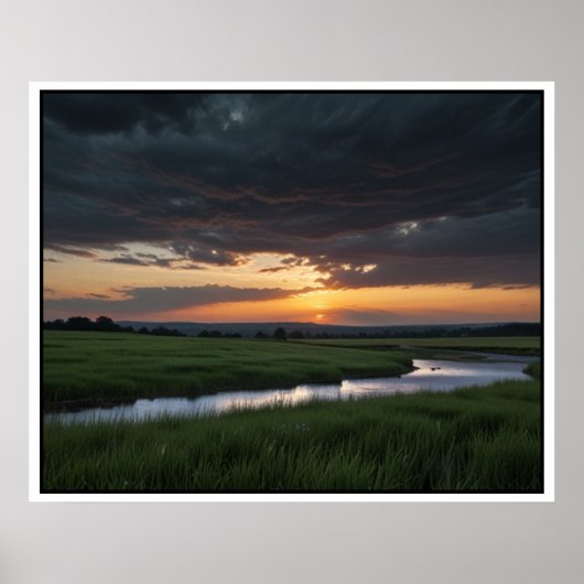 Serene Natuur Landscape Scene Poster (Voorkant)