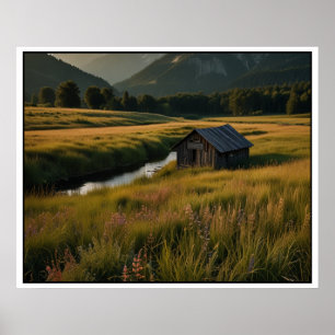 Serene Natuur Landscape Scene Poster