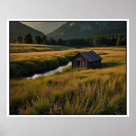 Serene Natuur Landscape Scene Poster (Voorkant)