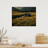 Serene Natuur Landscape Scene Poster (Keuken)