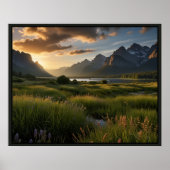 Serene natuur landschap scène poster (Voorkant)