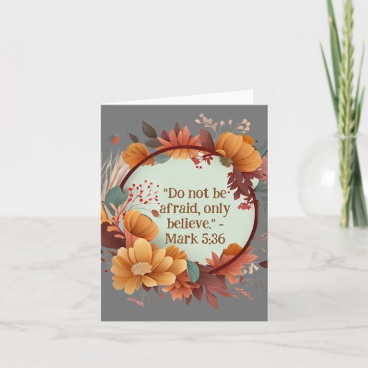 Serene natuur stroblemkrans religieuze blanco kaart (Voorkant)