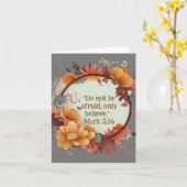 Serene Natuur Strohbloem Krans Religieuze Kaart (Gele Bloem)