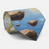 serene Natuur Stropdas (Opgerold)