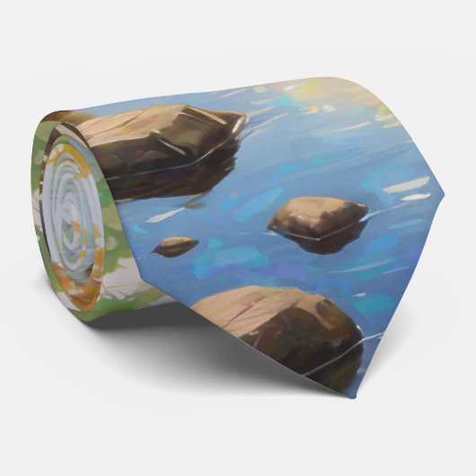 serene Natuur Stropdas (Opgerold)