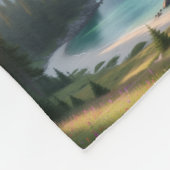 Serene natuur tot futuristische woestijnoase fleece deken (Hoek)