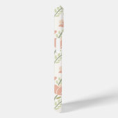 Serene Neutrale Bloemen Met Initialen Case-Mate iPhone Case (Achterkant / Rechts)
