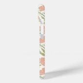 Serene Neutrale Bloemen Met Initialen Case-Mate iPhone Case (Achterkant / Links)
