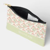 Serene Neutrale Bloemen Monogrammen Etui (Open)