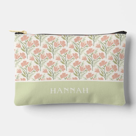 Serene Neutrale Bloemen Monogrammen Etui (Voorkant)