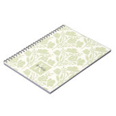 Serene Neutrale Bloemen Monogrammen Notitieboek (Linkerzijde)