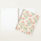 Serene Neutrale Bloemen Monogrammen Planner (Display)