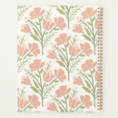 Serene Neutrale Bloemen Monogrammen Planner (Achterkant)