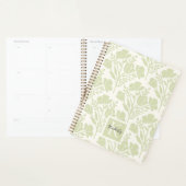 Serene Neutrale Bloemen Monogrammen Planner (Display)