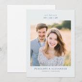 Serene Neutrale Minimalistische Foto Save The Date (Voorkant / Achterkant)