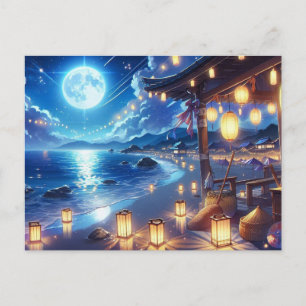 Serene Night Festival bij de Ocean Painting Briefkaart