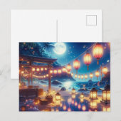 Serene Night Festival bij het Zee Schilderen Briefkaart (Voorkant / Achterkant)