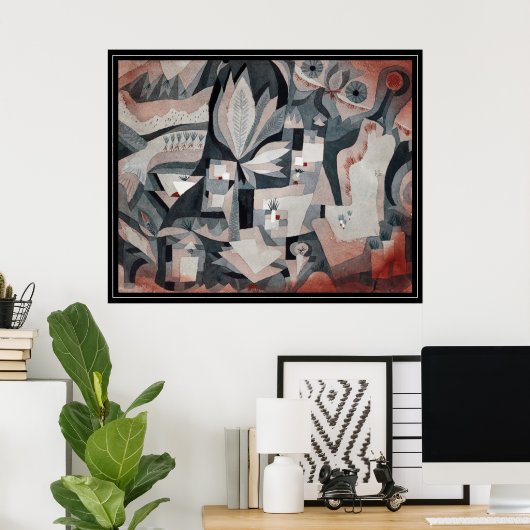 Serene Oasis: Dry Cooler Garden van Paul Klee Poster (Thuiskantoor)