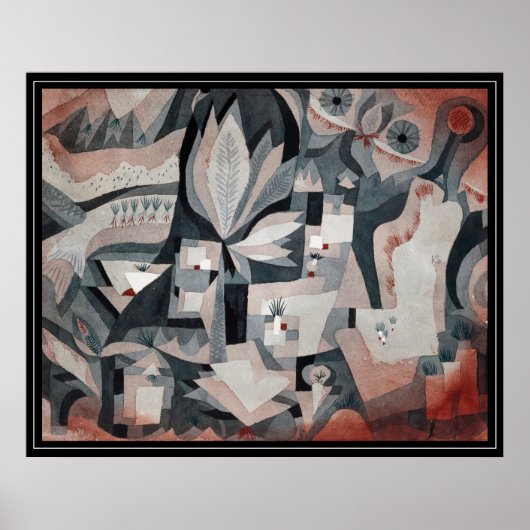 Serene Oasis: Dry Cooler Garden van Paul Klee Poster (Voorkant)