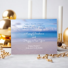 Serene Oceaan Schriftuur Kerst Religieus Briefkaart