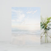 Serene Ocean / Beach Scene Stationery (Staand voorkant)