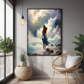 Serene Ocean Escape – Kustkunst Poster