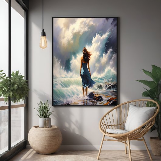 Serene Ocean Escape – Kustkunst Poster