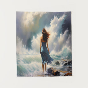 Serene Ocean Escape – Kustkunst Wandkleed