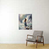Serene Ocean Escape – Kustkunst Wandkleed (In situ)