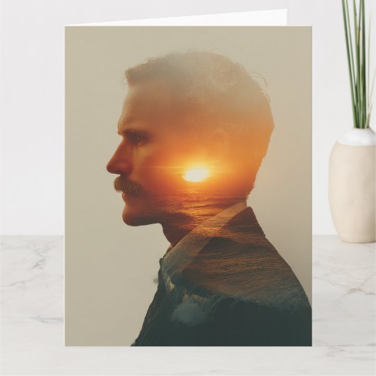 Serene Ocean Light: Waterverf Sympathy Card Kaart (Voorkant)