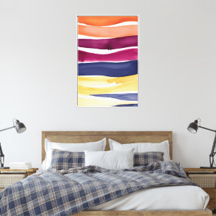 Serene Ocean Symphony: Abstract geïnspireerd door  Canvas Afdruk