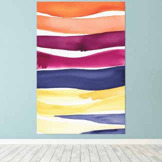 Serene Ocean Symphony: Abstract geïnspireerd door Canvas Afdruk