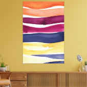 Serene Ocean Symphony: Abstract geïnspireerd door Canvas Afdruk (Insitu (Woonkamer))
