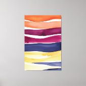 Serene Ocean Symphony: Abstract geïnspireerd door Canvas Afdruk (Voorkant)