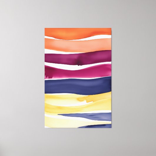 Serene Ocean Symphony: Abstract geïnspireerd door  Canvas Afdruk (Voorkant)