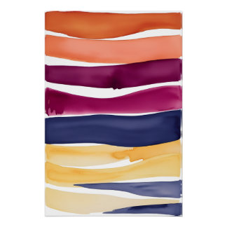Serene Ocean Symphony: Abstract geïnspireerd door Perfect Poster