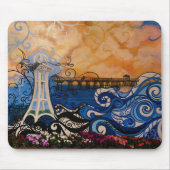 Serene Oceanside Graffiti Muismat (Voorkant)