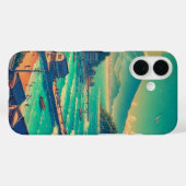Serene oevers van Fuji Case-Mate iPhone Case (Achterkant (horizontaal))