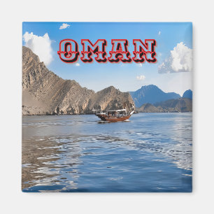 Serene Omaanse wateren en majestueuze bergen Magneet