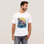 Serene Onderwater Schildpad T-shirt (Voorkant volledig)