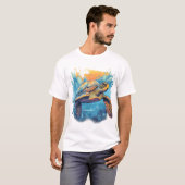 Serene Onderwater Schildpad  T-shirt (Voorkant volledig)