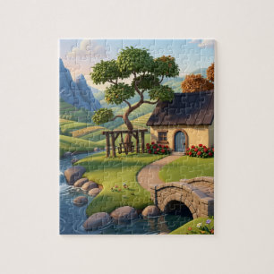 Serene ontsnapping: prachtig natuur landschap legpuzzel