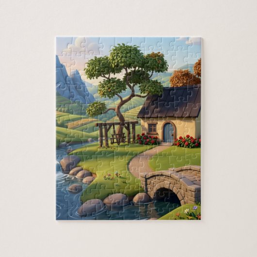 Serene ontsnapping: prachtig natuur landschap legpuzzel (Verticaal)