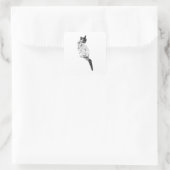 Serene Ontwerp voor Kattenverzorging Vierkante Sticker (Tas)