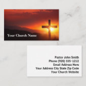 Serene Oranje Sunrise Service kerkvoorganger Visitekaartje (Voorkant / Achterkant)