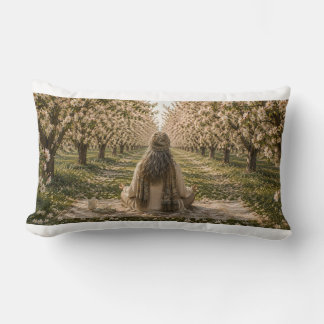 Serene Orchard Pillow | Romantic Blossoming Trees  Kussen