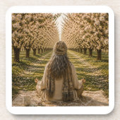Serene Orchard Sticky Notes | Romantic Botanical Bier Onderzetter (Voorkant)
