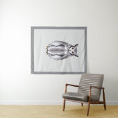 Serene Owl Wall Medium (50" x 60") Tapestry Wandkleed (In Situ (horizontaal))