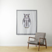 Serene Owl Wall Medium (50" x 60") Tapestry Wandkleed (In situ)