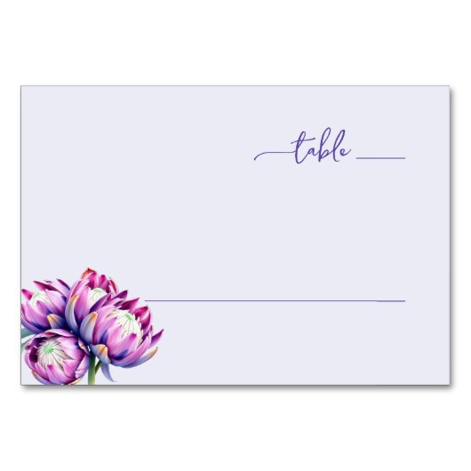 Serene Paarse Bloemen Kaart (Voorkant)